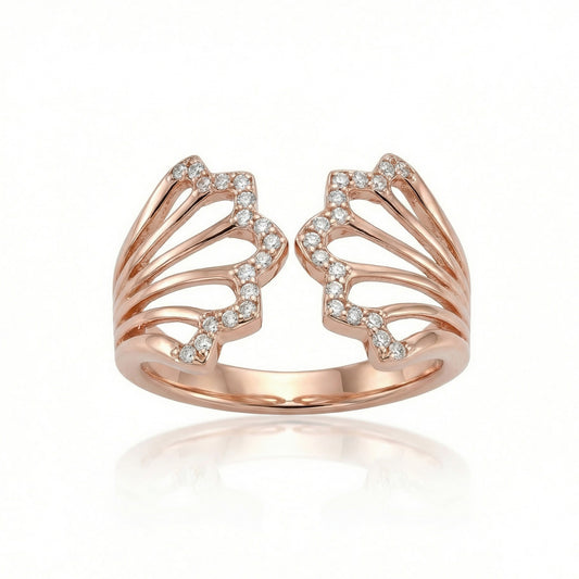 Auskinis žiedas su cirkoniais TUR0035