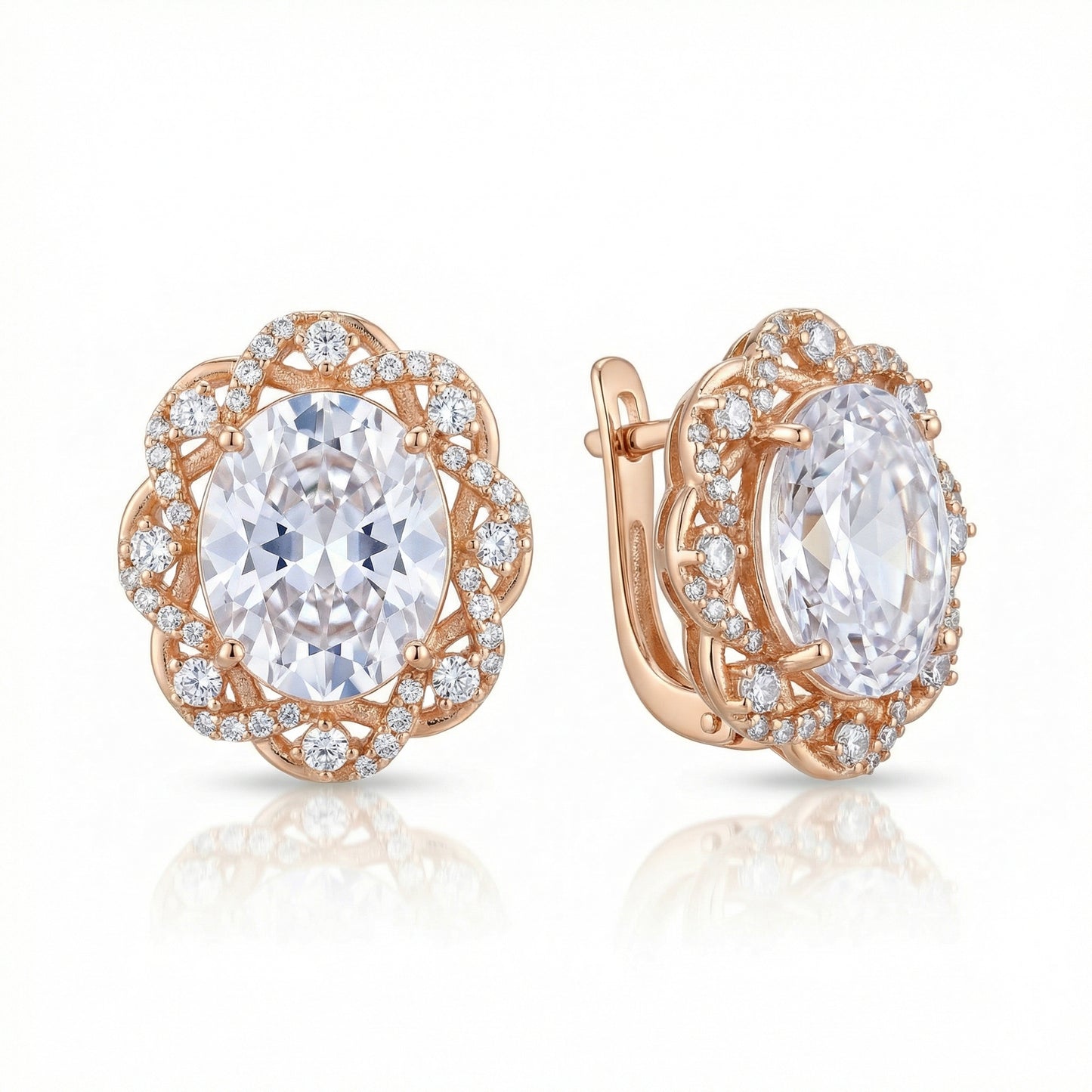 Auksiniai auskarai su cirkoniais TUA0002