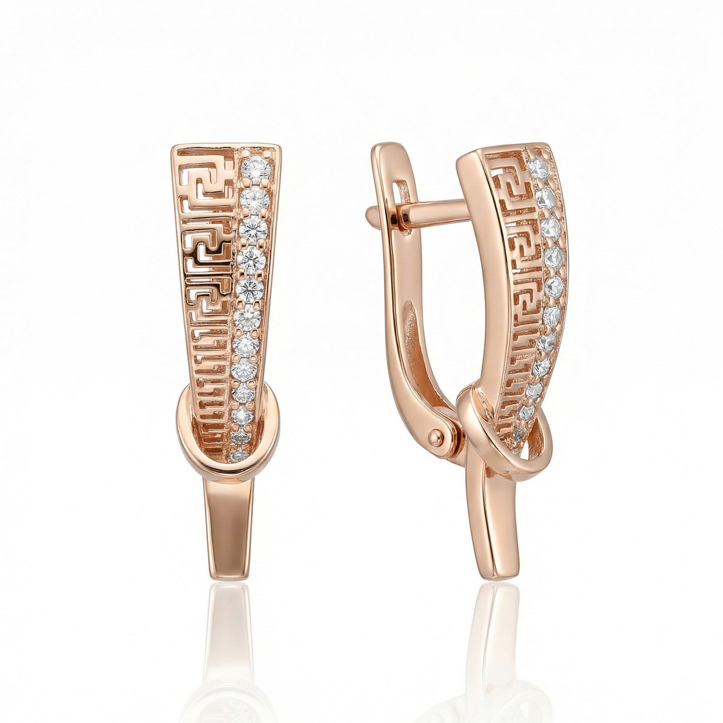 Auksiniai auskarai su cirkoniais TUA0005