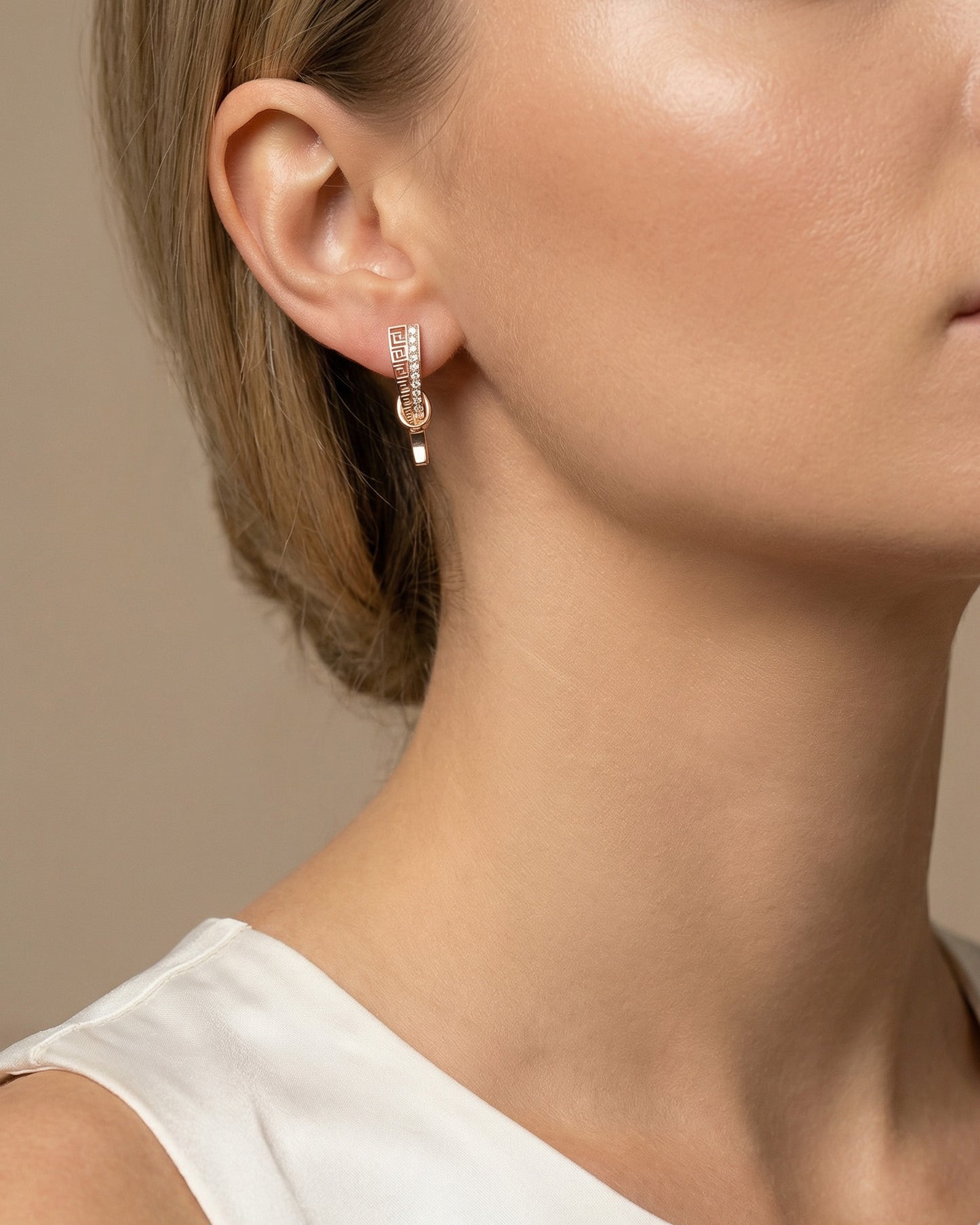 Auksiniai auskarai su cirkoniais TUA0005