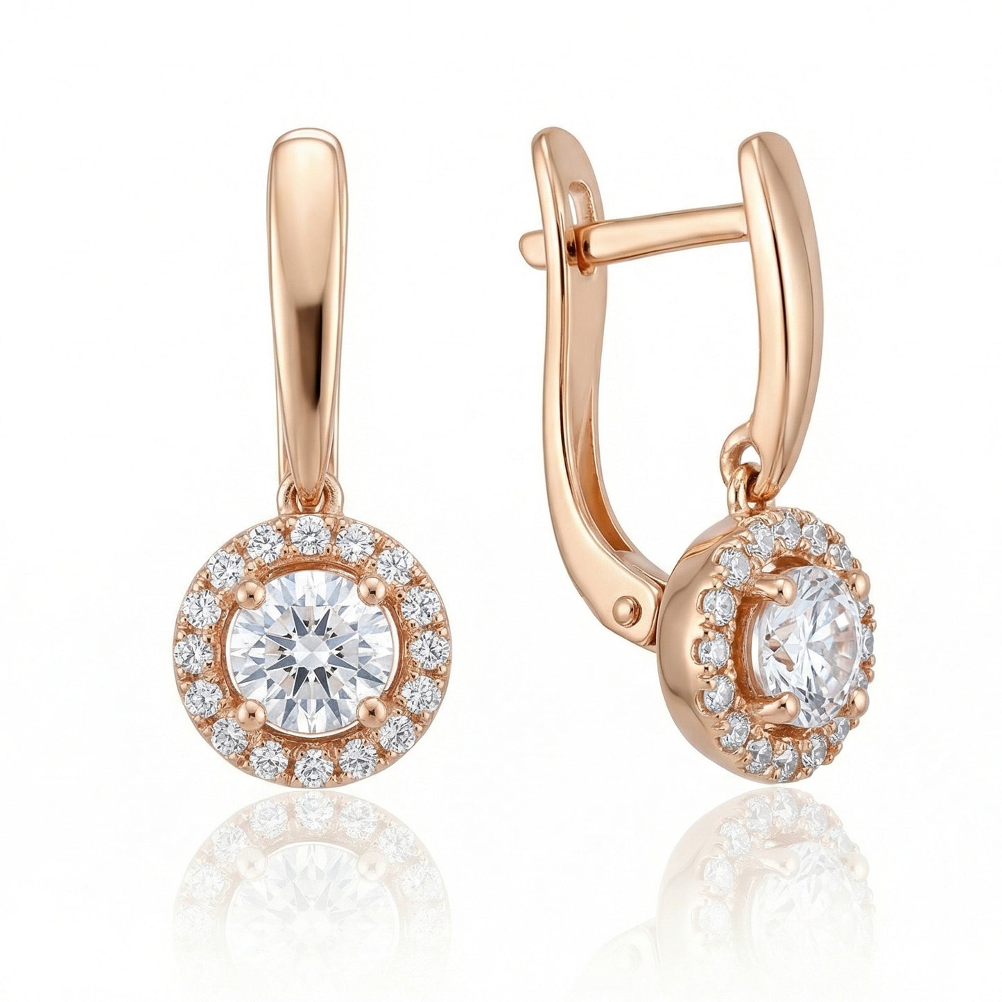 Auksiniai auskarai su cirkoniais TUA0007