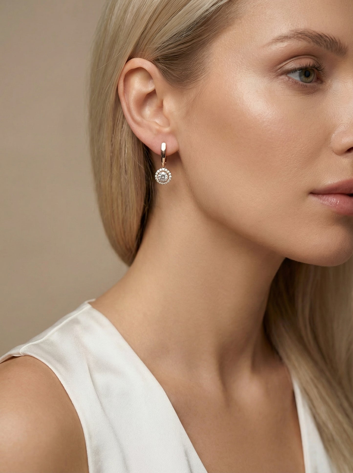 Auksiniai auskarai su cirkoniais TUA0007