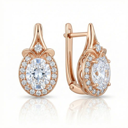 Auksiniai auskarai su cirkoniais TUA0030C