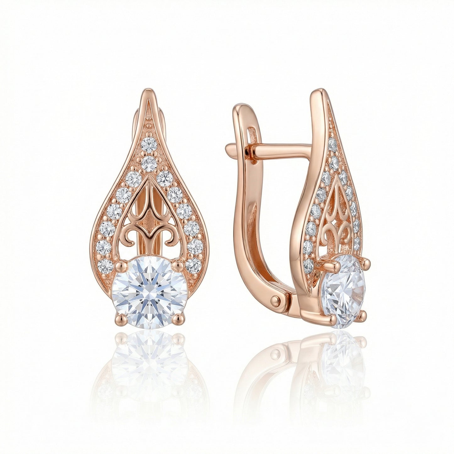 Auksiniai auskarai su cirkoniais ZUR0025