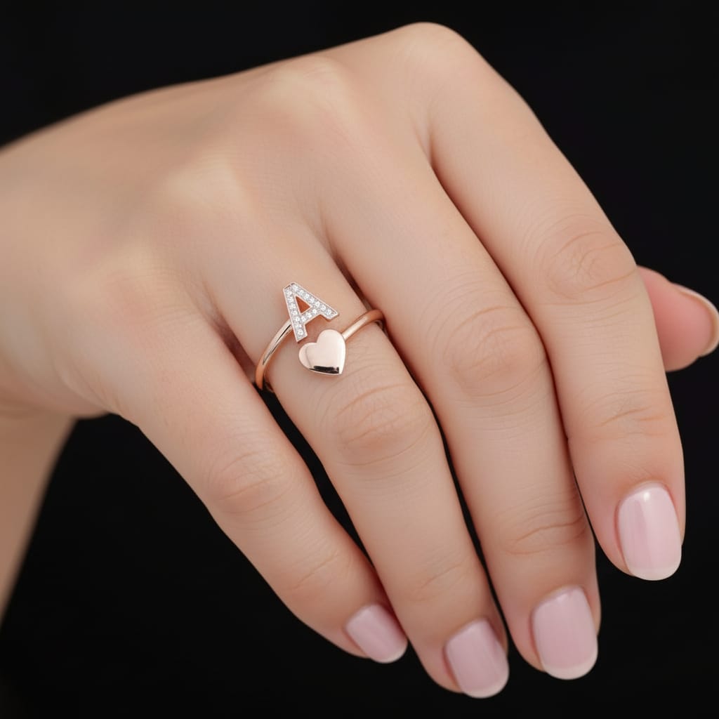 Auksinis „Raidės“ žiedas