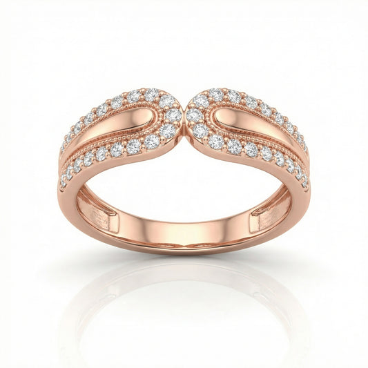 Auksinis žiedas su cirkoniais AA12